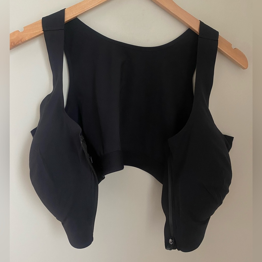 ZYIA Active Front-Zip Sports Bra in Black Size XL Gym Activewear Yoga - Picture 8 of 8